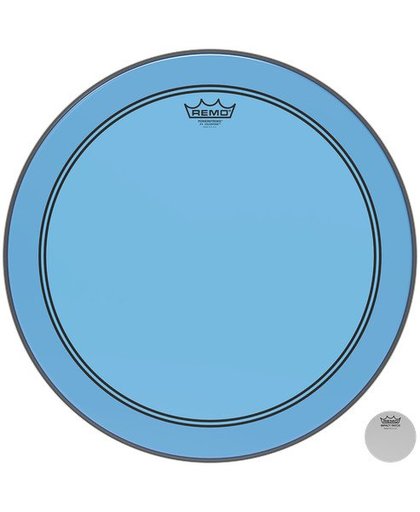 Remo Powerstroke 3 Colortone Blue Bass Drum Head, 24in