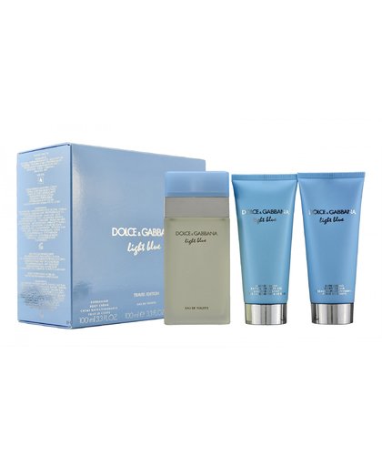 Dolce & Gabbana Light Blue - Giftset - 100 ml eau de toilette + 100 ml showergel + 100 ml bodycream