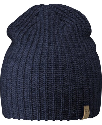 Fjallraven Ovik Melange Beanie Hat - Navy Size: ONE SIZE, Colour: Navy