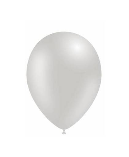 Zilveren ballonnen metallic 25cm 10 stuks