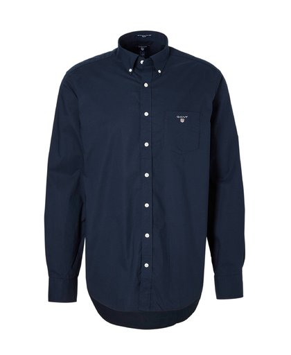 GANT Regular Fit Broadcloth Shirt - Marine - Size: M