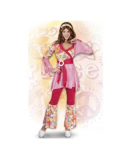 Hippie kostuum dames roze - maat / confectie: large-extra large / 40-42