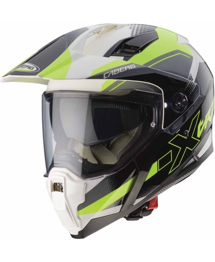 Caberg Xtrace Spark Enduro Helmet Black White Green XS