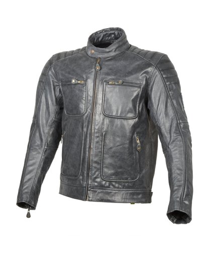 Booster Spitfire Motorcycle Leather Jacket Black S