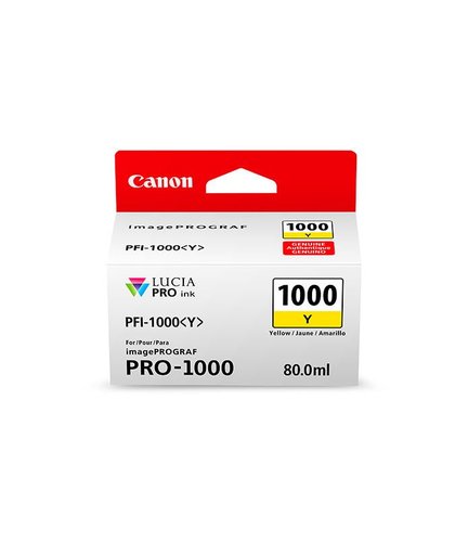 Canon PFI-1000 Y inktcartridge Geel 80 ml