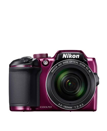 Nikon Coolpix B-500 Digitale camera 16 Mpix Zoom optisch: 40 x Lila Full-HD video-opname, Klapbaar display, Bluetooth
