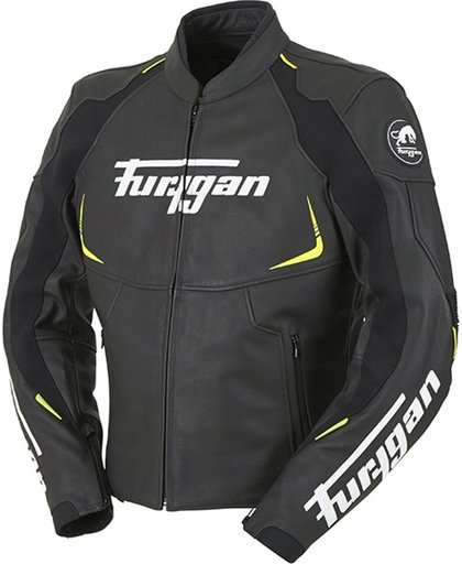 Furygan Spectrum Leather Jacket Black Yellow 3XL
