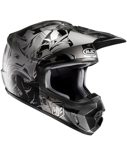 HJC CS-MX II Graffed Motocross Helmet Black Silver S