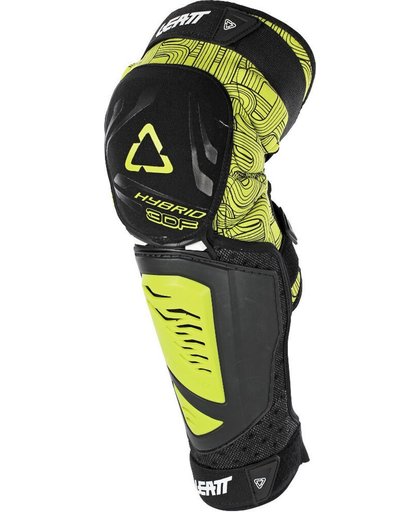 Leatt 3DF Hybrid EXT Knee / Shin Protectors Black Yellow L XL