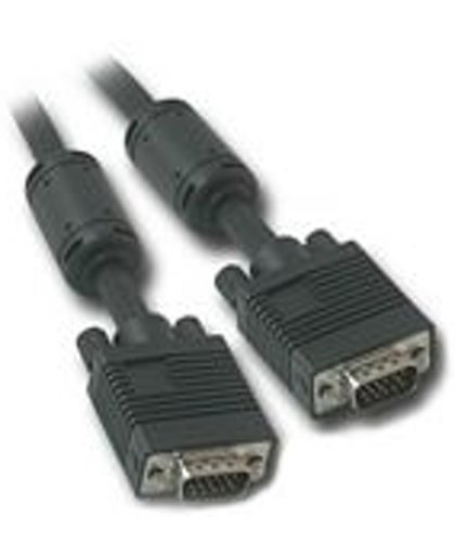 CablesToGo - VGA (D-Sub) naar VGA (D-Sub) - 0.5 m - Zwart