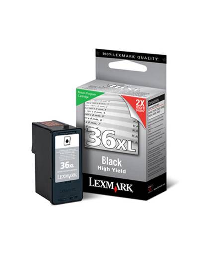 Lexmark Nr. 36XL hg rendem. retourprogr. zwarte inktcartr. inktcartridge