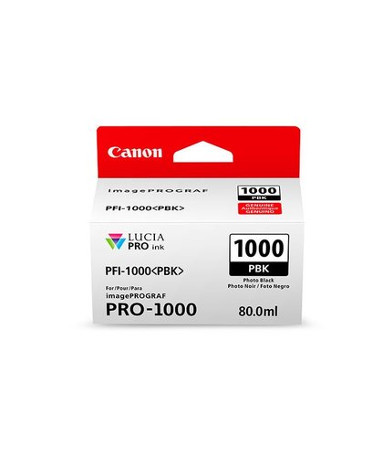 Canon PFI-1000 PBK inktcartridge Foto zwart 80 ml
