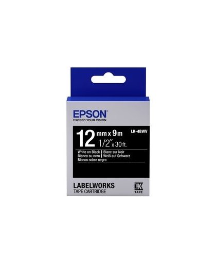 Epson Levendige label tape voor -etikettencassette LK-4BWV labelprinter-tape