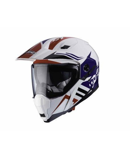 Caberg Xtrace Lux Enduro Helmet White Red Blue L