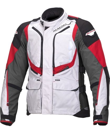 Macna Vosges Motorcycle Textile Jacket White Red 2XL