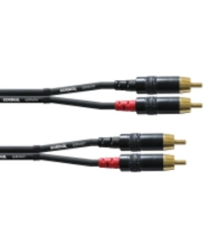 Cordial CFU 0,6 CC Audio Adapterkabel [2x Cinch-stekker - 2x Cinch-stekker] 0.60 m Zwart