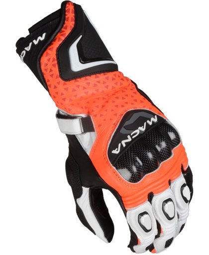 Macna Track R Gloves Black White Orange M