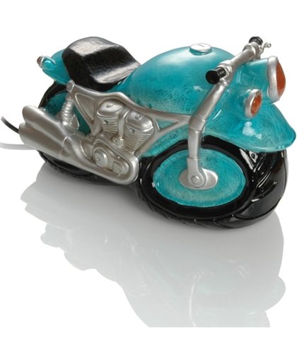 Booster Cast Stone Table Lamp Motorbike Blue