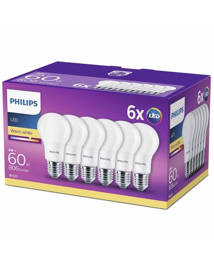 Philips 929001234391 8W E27 A+ Warm wit LED-lamp