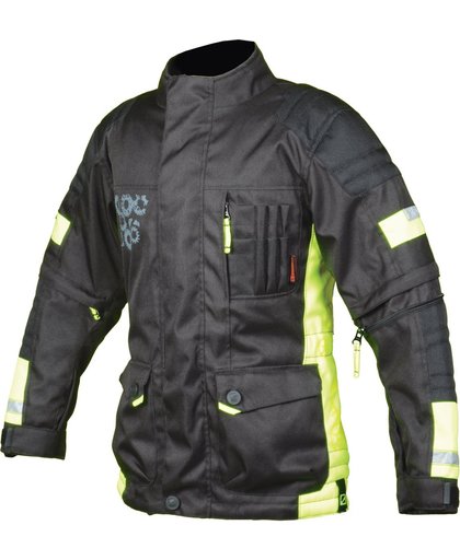 Booster Candid-Y motorcycle kids textile jacket Black/Neon/Yellow 152