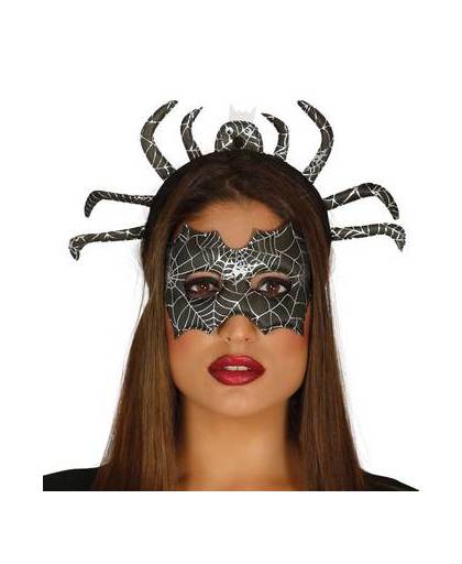 Halloween oogmasker en haarband spin