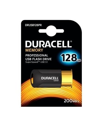 Duracell DRUSB128PR USB flash drive 128 GB 3.1 (3.1 Gen 2) USB-Type-A-aansluiting Zwart, Oranje