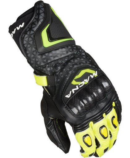 Macna Track R Gloves Black Yellow XS