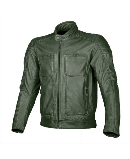 Booster Spitfire Motorcycle Leather Jacket Green L