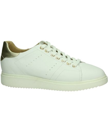 Geox Thymar Leather Lace Up Trainers, White, size: 4