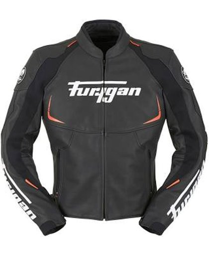 Furygan Spectrum Leather Jacket Black Red XL