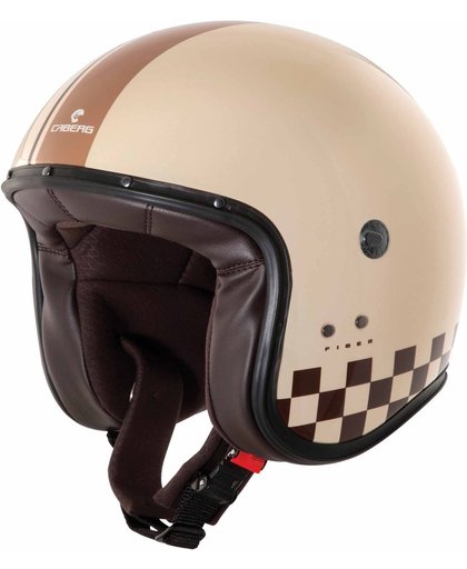 Caberg Freeride Indy Jet Helmet White Brown Beige XS