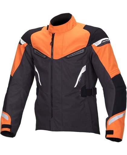 Macna Myth Textile Jacket Black Orange 3XL