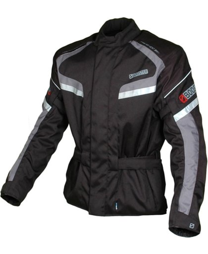Booster Riva Motorcycle Textile Jacket Black Grey XL
