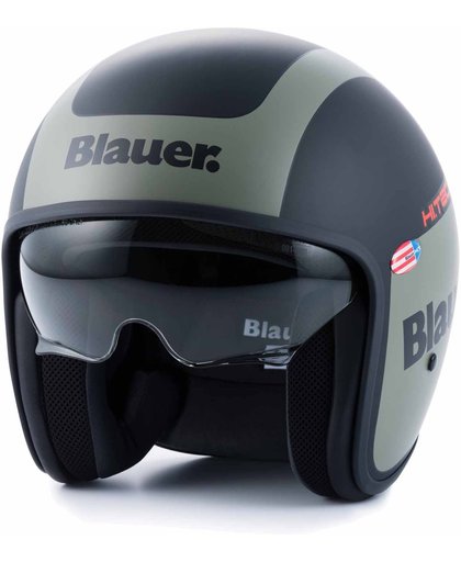 Blauer Pilot 1.1 Graphic G Jet Helmet Black Green L