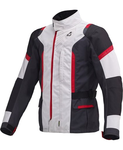 Macna Essential RL Textile Jacket Black/White/Red XL
