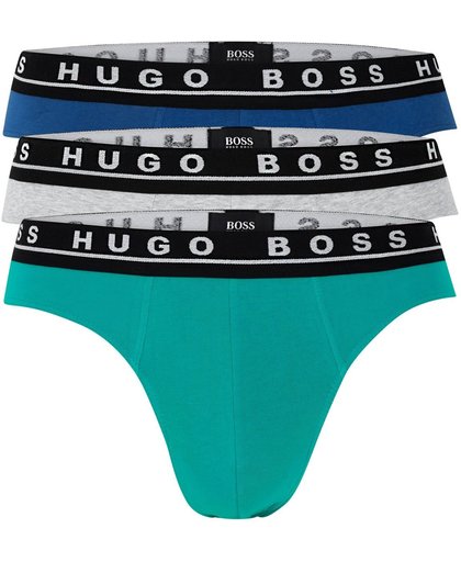 Hugo Boss brief (3-pack) - slips groen - grijs en blauw
