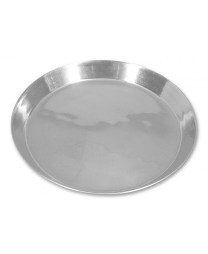 Aluminium ronde fruitschaal 30 cm Zilver
