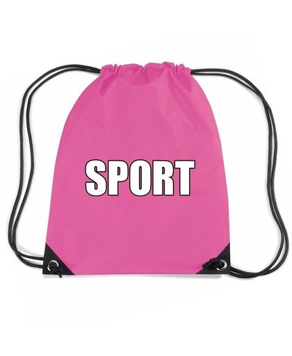 Roze sport rugtasje/ gymtasje kinderen Roze
