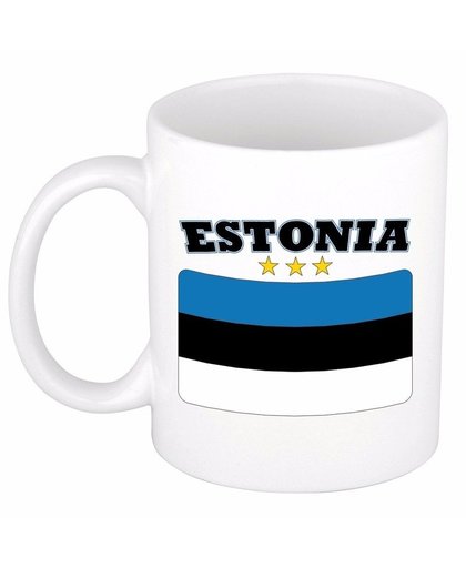 Mok / beker Estlandse vlag 300 ml Multi