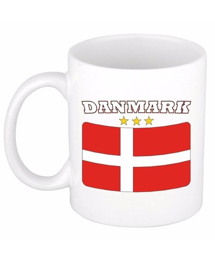 Mok / beker Deense vlag 300 ml Multi
