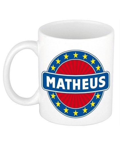 Matheus naam koffie mok / beker 300 ml Multi