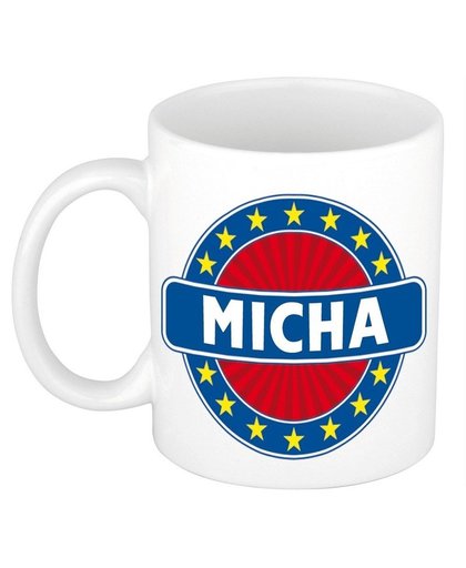 Micha naam koffie mok / beker 300 ml Multi