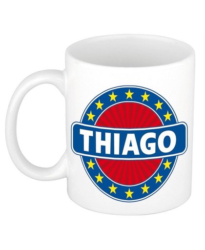 Thiago naam koffie mok / beker 300 ml Multi