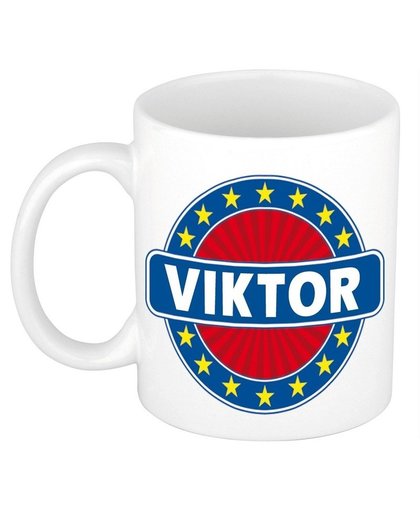 Viktor naam koffie mok / beker 300 ml Multi