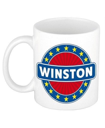 Winston naam koffie mok / beker 300 ml Multi