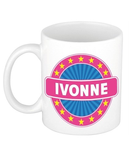 Ivonne naam koffie mok / beker 300 ml Multi