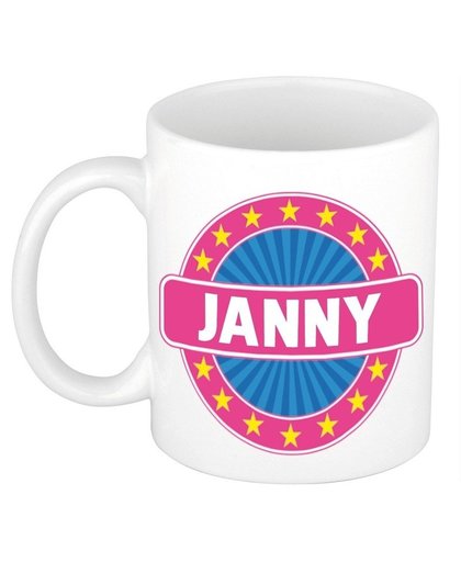 Janny naam koffie mok / beker 300 ml Multi