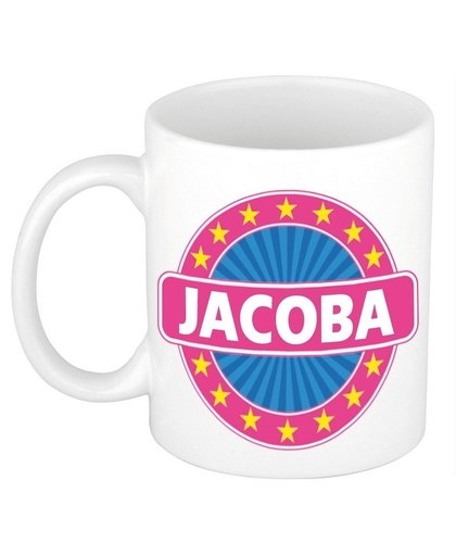 Jacoba naam koffie mok / beker 300 ml Multi
