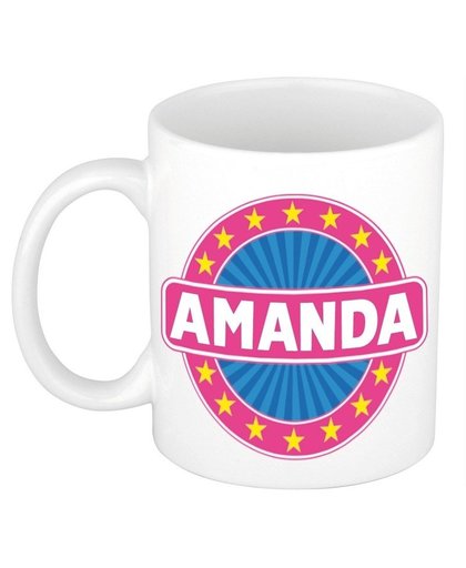 Amanda naam koffie mok / beker 300 ml Multi