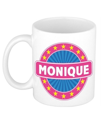 Monique naam koffie mok / beker 300 ml Multi